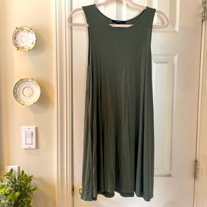 Forever 21. Olive green tank shift dress. Size Small (S)